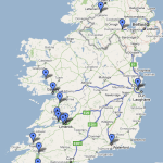 Map of venues Joe has played in