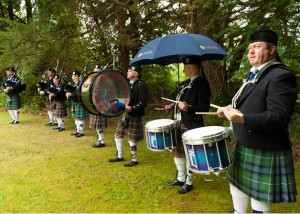 Pipe Band At Church