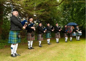 Band Outside Church